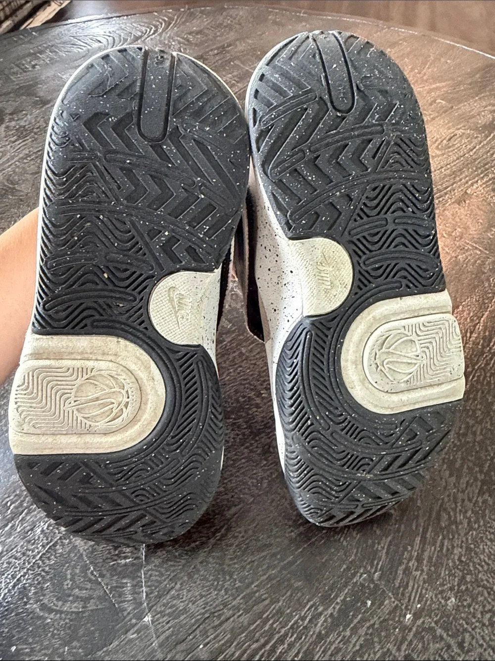 Nike Kids White and Black Velcro Athletic Sneakers